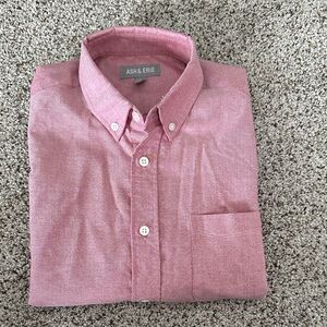 Ash & Erie Men's Casual Pink Button Down Shirt